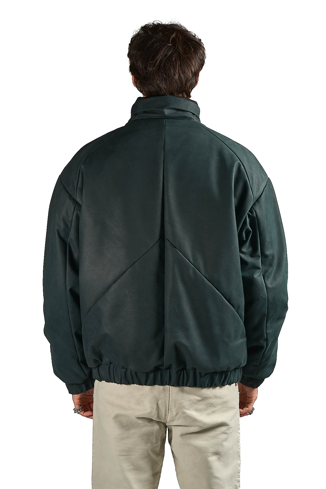 DANIELE BASTA LEATHER AND SILVER JACKET 